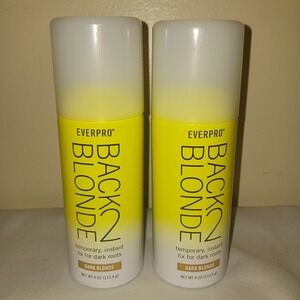 Everpro Back2Blonde Temporary Root Touch-Up Spray Dark Blonde 4oz Lot of 2‎